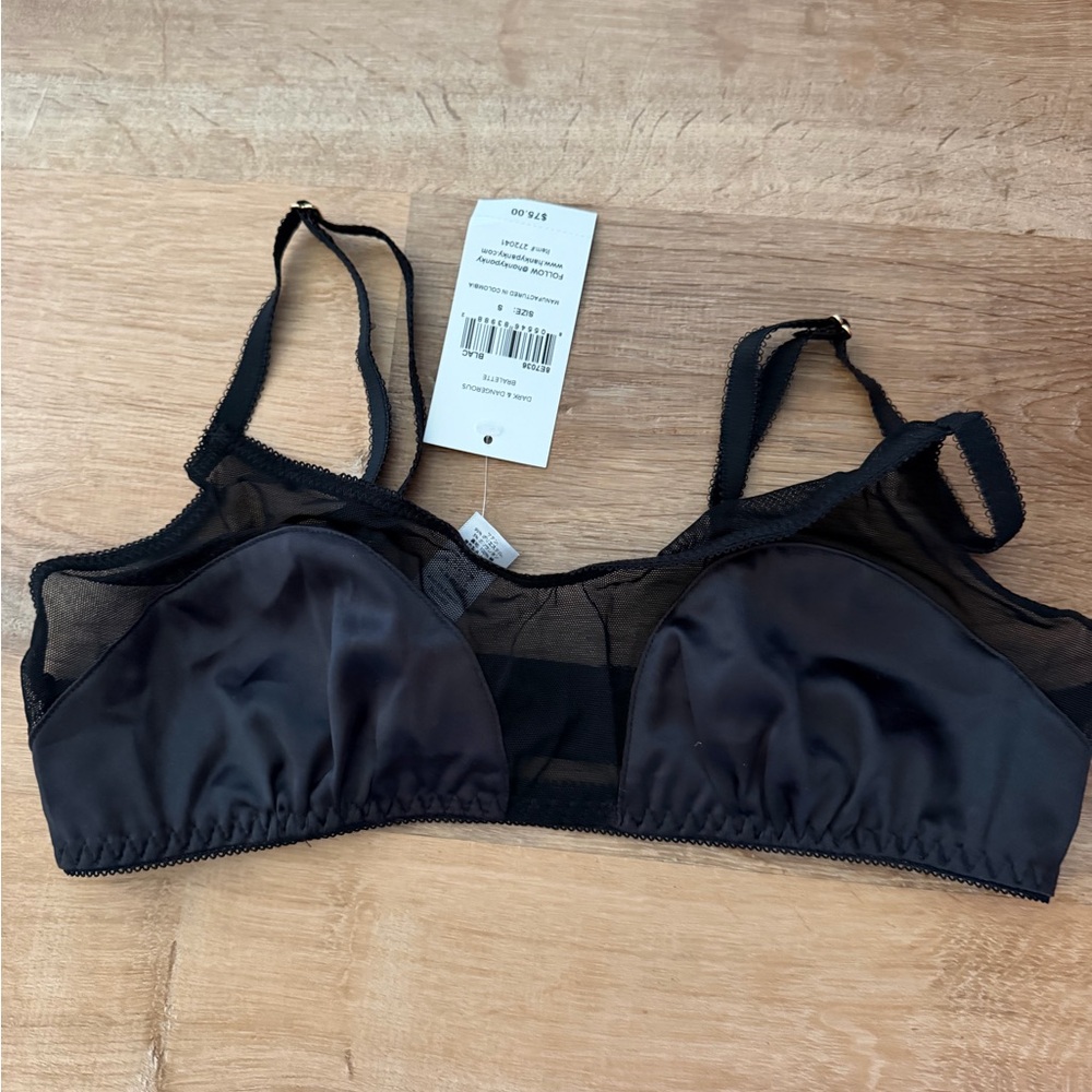 hanky panky Elegant Black Sheer Bralette